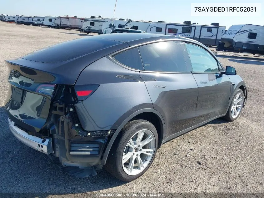 7SAYGDED1RF052031 2024 Tesla Model Y