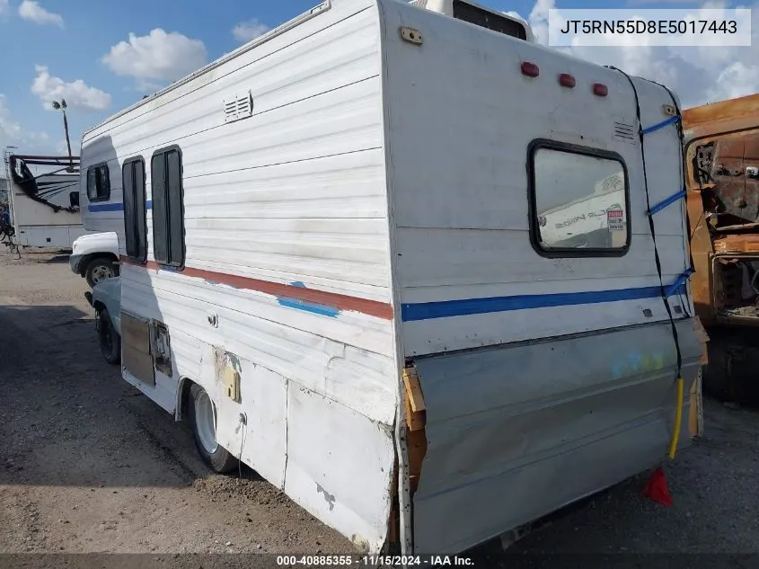 1984 Toyota Pickup Commercial/Camper Rn55 VIN: JT5RN55D8E5017443 Lot: 40885355