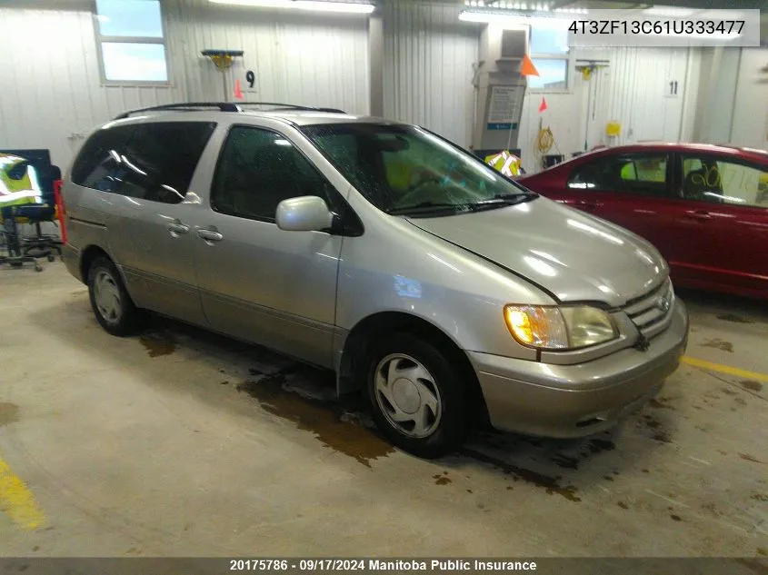 2001 Toyota Sienna Xle V6 VIN: 4T3ZF13C61U333477 Lot: 20175786