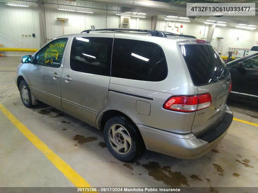 4T3ZF13C61U333477 2001 Toyota Sienna Xle V6