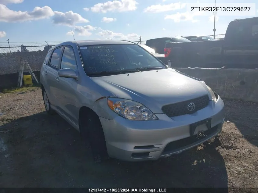 2003 Toyota Corolla Matrix Xr VIN: 2T1KR32E13C729627 Lot: 12137412