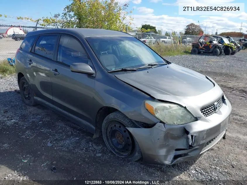 2004 Toyota Corolla Matrix Xr VIN: 2T1LR32E54C826934 Lot: 12122883