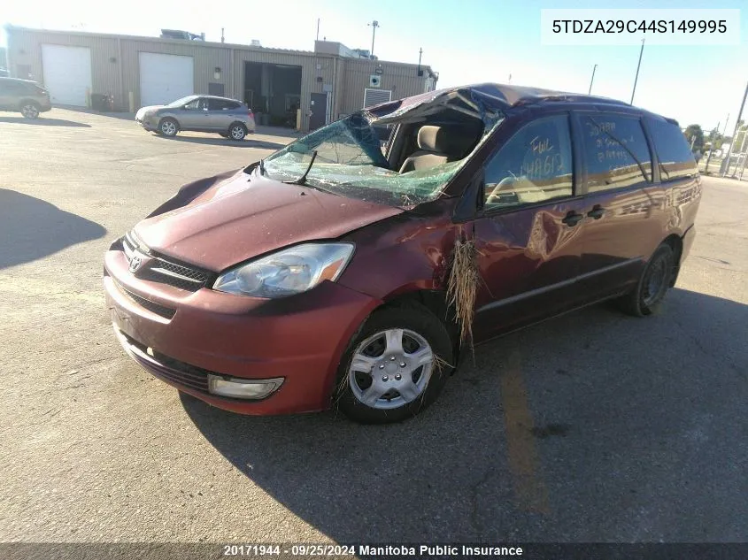 5TDZA29C44S149995 2004 Toyota Sienna Ce V6