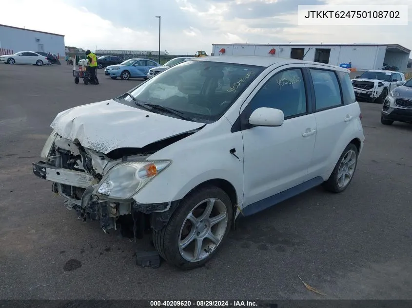 2005 Scion Xa VIN: JTKKT624750108702 Lot: 40209620