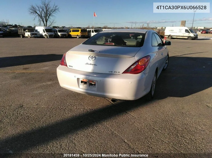 2006 Toyota Camry Solara Sle V6 VIN: 4T1CA30PX6U066528 Lot: 20181459