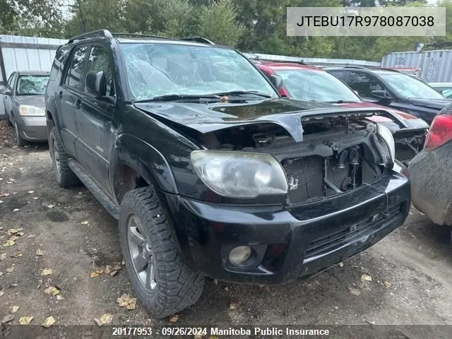 JTEBU17R978087038 2007 Toyota 4Runner Limited V6