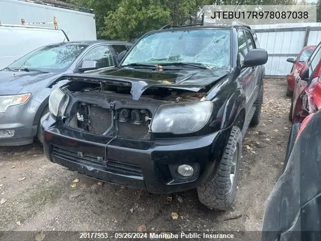 JTEBU17R978087038 2007 Toyota 4Runner Limited V6