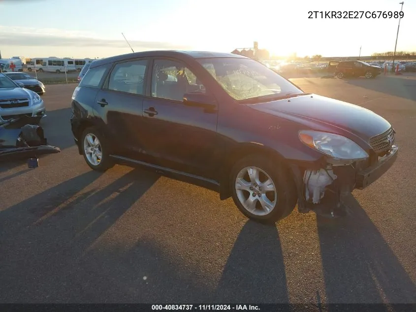 2007 Toyota Corolla Matrix Xr VIN: 2T1KR32E27C676989 Lot: 40834737