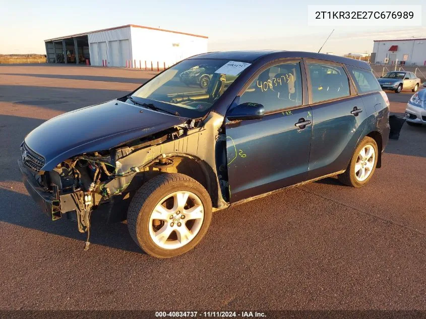 2007 Toyota Corolla Matrix Xr VIN: 2T1KR32E27C676989 Lot: 40834737