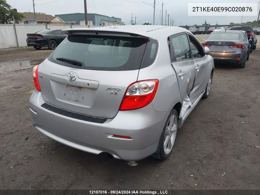 2009 Toyota Corolla Matrix S VIN: 2T1KE40E99C020876 Lot: 12107016