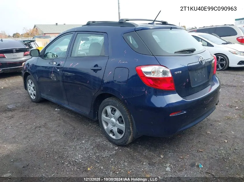 2009 Toyota Corolla Matrix VIN: 2T1KU40E99C090963 Lot: 12132025