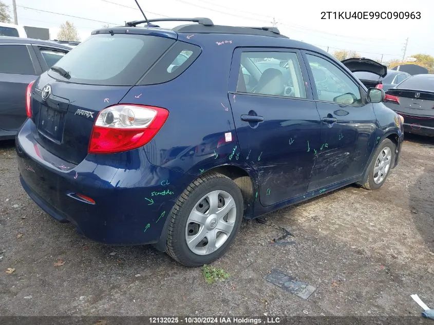 2009 Toyota Corolla Matrix VIN: 2T1KU40E99C090963 Lot: 12132025