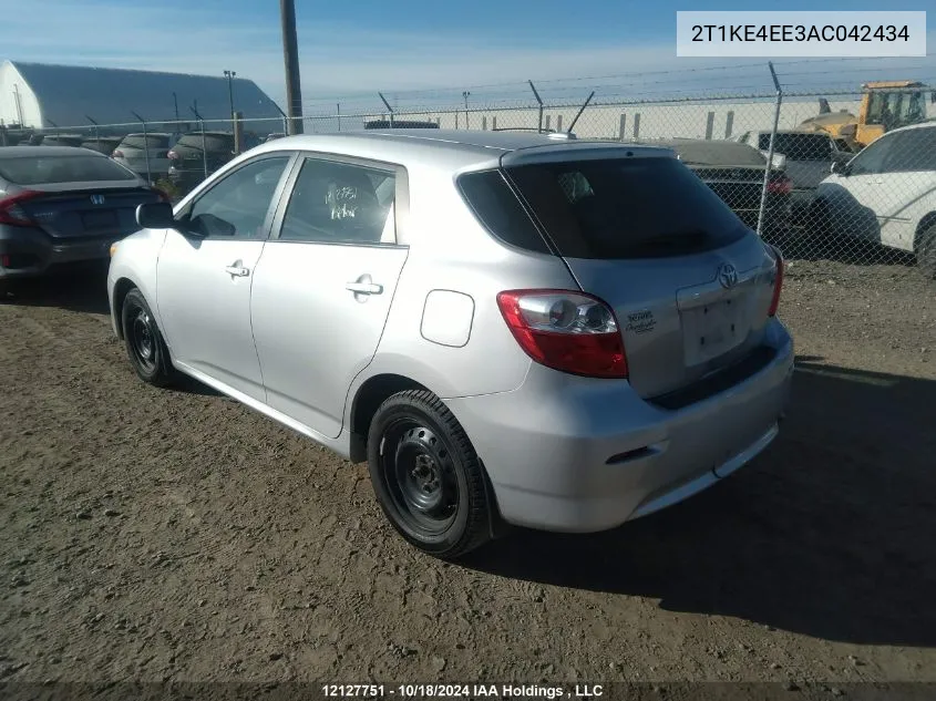 2010 Toyota Corolla Matrix S VIN: 2T1KE4EE3AC042434 Lot: 12127751