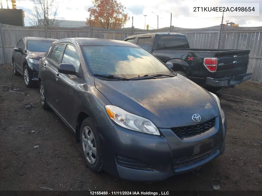 2010 Toyota Corolla Matrix VIN: 2T1KU4EE2AC498654 Lot: 12155450