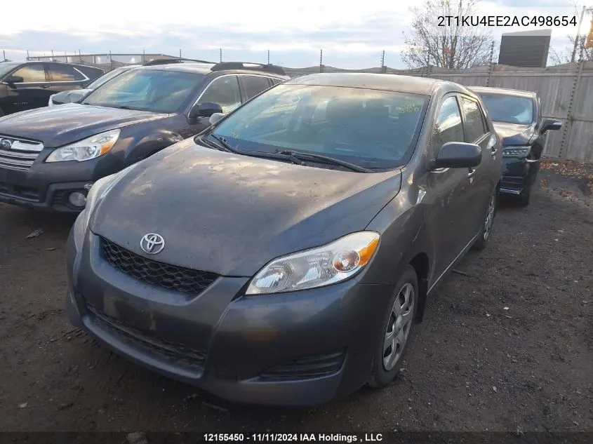 2010 Toyota Corolla Matrix VIN: 2T1KU4EE2AC498654 Lot: 12155450