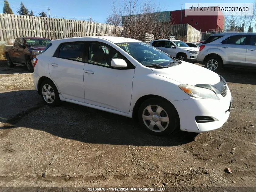 2010 Toyota Corolla Matrix S VIN: 2T1KE4EE3AC032650 Lot: 12156076