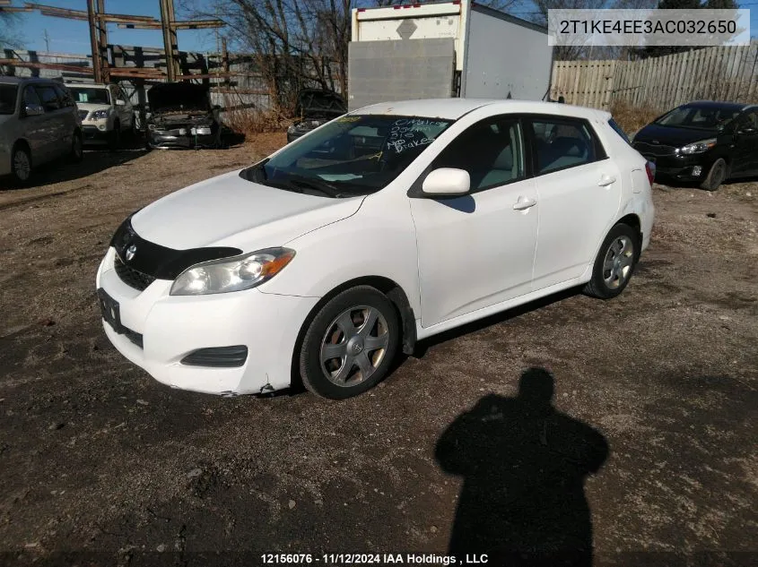 2010 Toyota Corolla Matrix S VIN: 2T1KE4EE3AC032650 Lot: 12156076