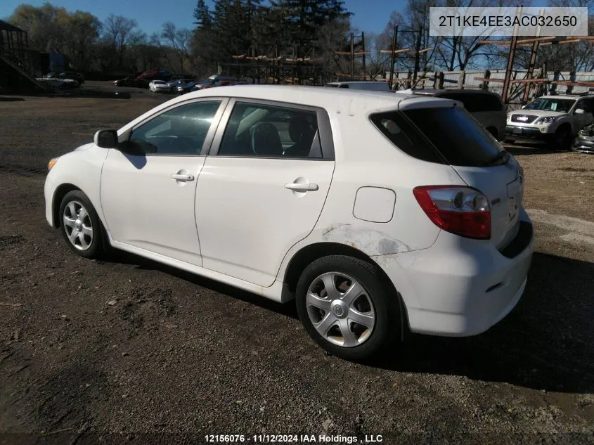 2010 Toyota Corolla Matrix S VIN: 2T1KE4EE3AC032650 Lot: 12156076