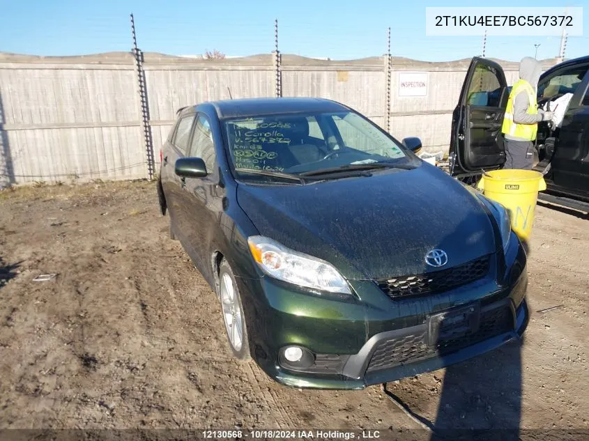 2011 Toyota Corolla Matrix VIN: 2T1KU4EE7BC567372 Lot: 12130568