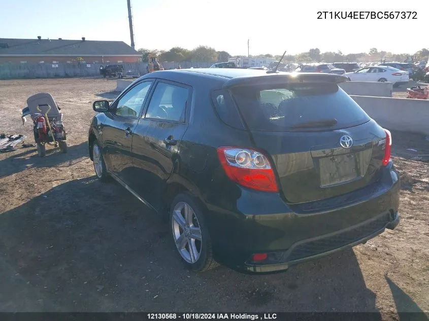 2011 Toyota Corolla Matrix VIN: 2T1KU4EE7BC567372 Lot: 12130568