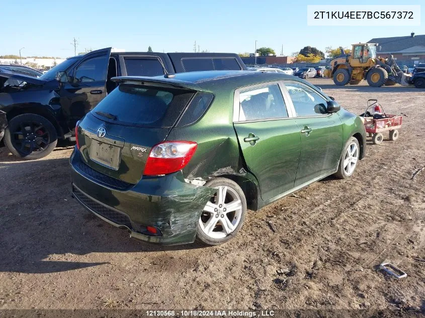 2011 Toyota Corolla Matrix VIN: 2T1KU4EE7BC567372 Lot: 12130568