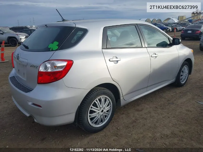 2011 Toyota Corolla Matrix VIN: 2T1KU4EEXBC627399 Lot: 12152282