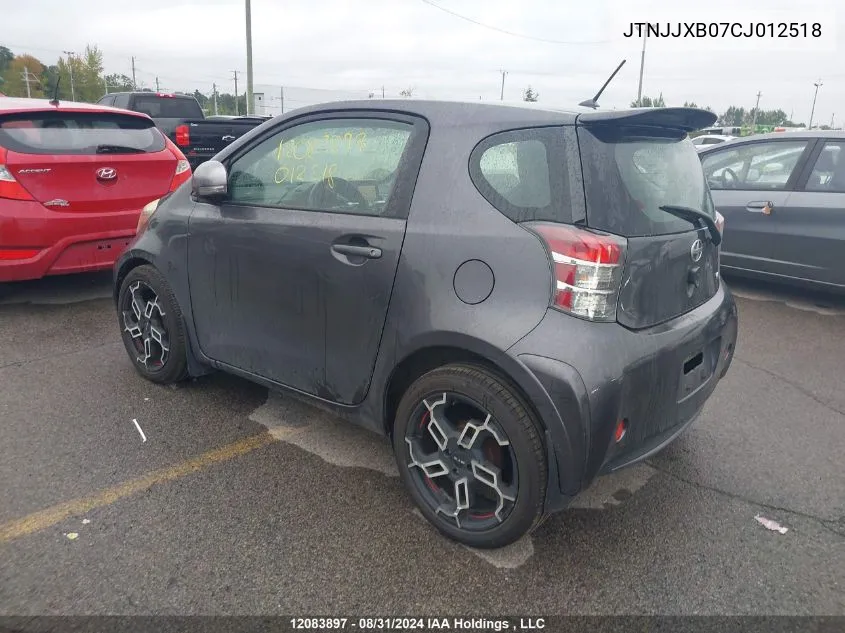 JTNJJXB07CJ012518 2012 Toyota Scion Iq