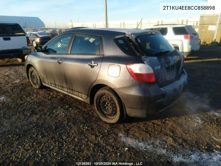 2012 Toyota Corolla Matrix VIN: 2T1KU4EE8CC858898 Lot: 12139353