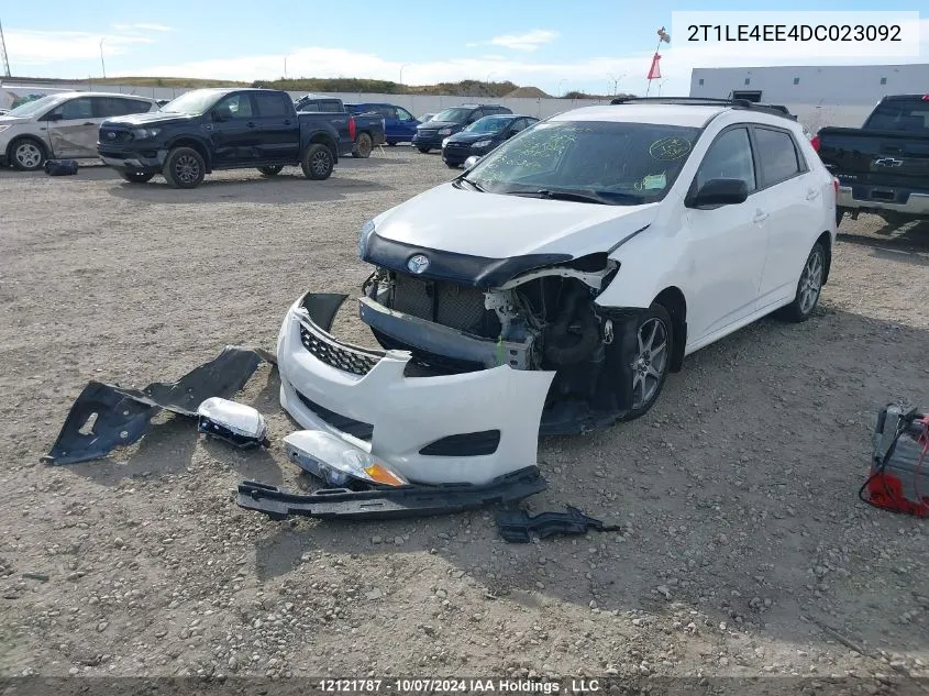 2013 Toyota Corolla Matrix S VIN: 2T1LE4EE4DC023092 Lot: 12121787