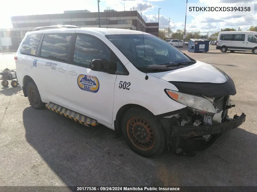 5TDKK3DCXDS394358 2013 Toyota Sienna Le V6