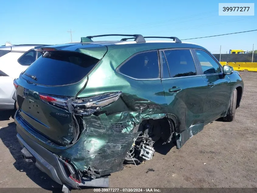 2023 Toyota Highlander Hybrid Xle VIN: 5TDKBRCH2PS592744 Lot: 39977277