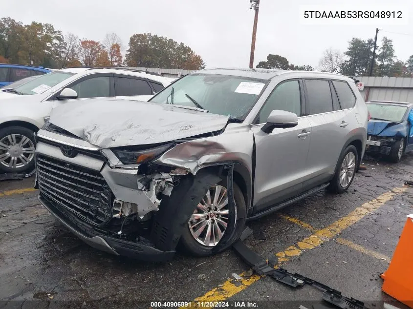 2024 Toyota Grand Highlander Platinum VIN: 5TDAAAB53RS048912 Lot: 40906891