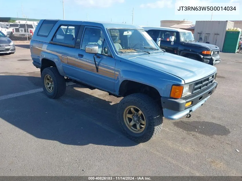 1986 Toyota 4Runner VIN: JT3RN63W5G0014034 Lot: 40826183