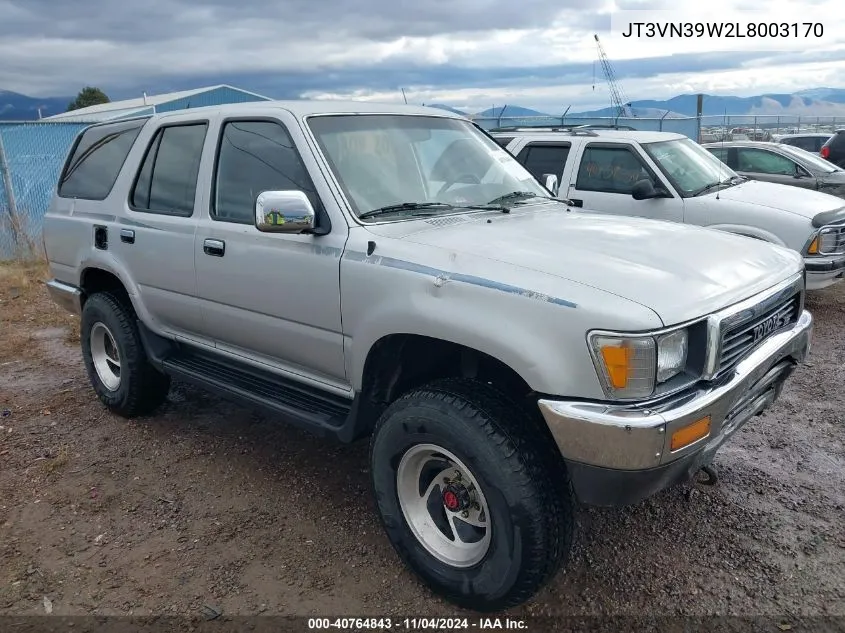 1990 Toyota 4Runner Vn39 Sr5 VIN: JT3VN39W2L8003170 Lot: 40764843