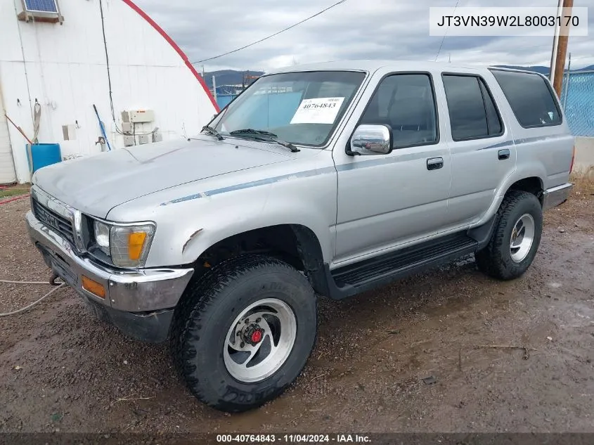 1990 Toyota 4Runner Vn39 Sr5 VIN: JT3VN39W2L8003170 Lot: 40764843