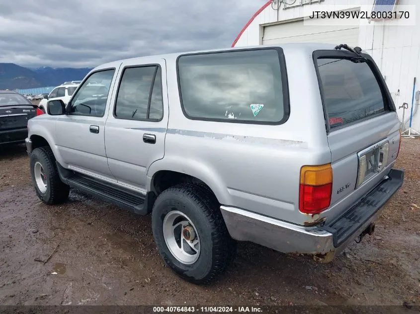 1990 Toyota 4Runner Vn39 Sr5 VIN: JT3VN39W2L8003170 Lot: 40764843