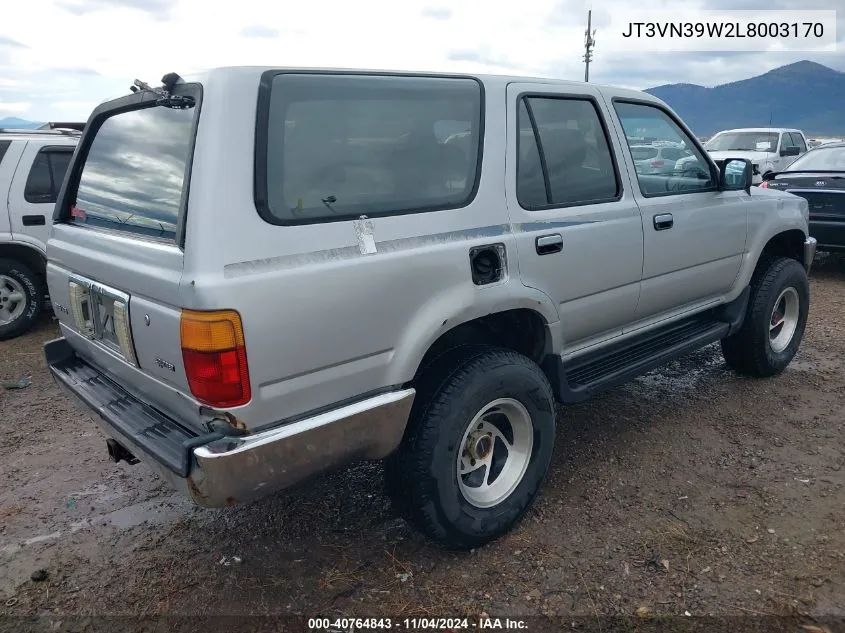 1990 Toyota 4Runner Vn39 Sr5 VIN: JT3VN39W2L8003170 Lot: 40764843