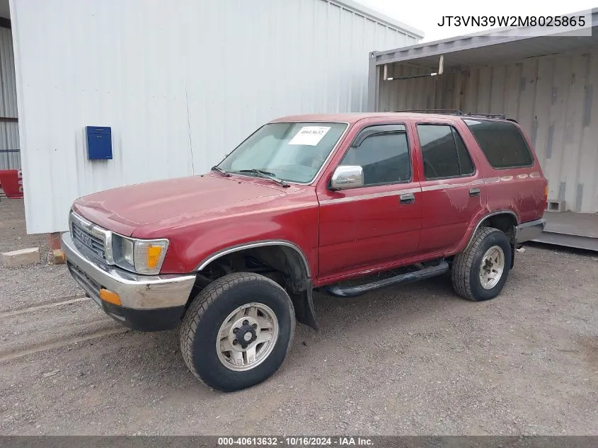 1991 Toyota 4Runner Vn39 Sr5 VIN: JT3VN39W2M8025865 Lot: 40613632