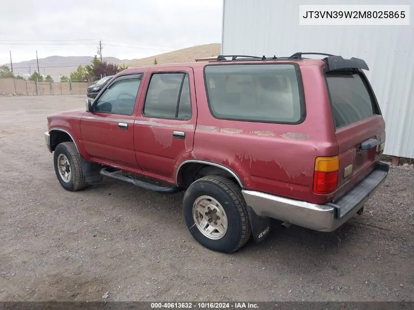 1991 Toyota 4Runner Vn39 Sr5 VIN: JT3VN39W2M8025865 Lot: 40613632