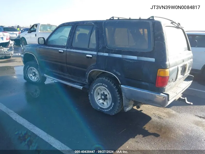 1992 Toyota 4Runner Vn39 Sr5 VIN: JT3VN39W0N0084817 Lot: 40438447