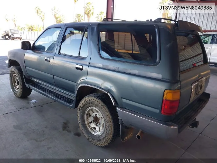 1992 Toyota 4Runner Vn39 Sr5 VIN: JT3VN39W5N8049885 Lot: 40548522