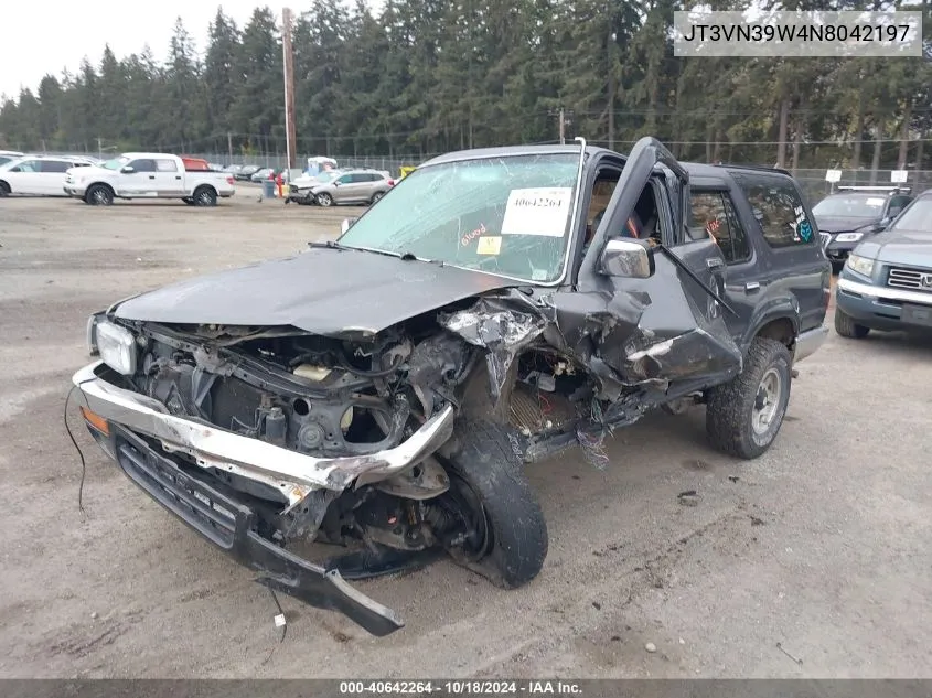 1992 Toyota 4Runner Vn39 Sr5 VIN: JT3VN39W4N8042197 Lot: 40642264