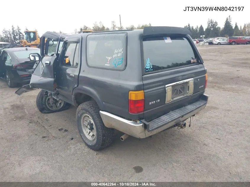 1992 Toyota 4Runner Vn39 Sr5 VIN: JT3VN39W4N8042197 Lot: 40642264