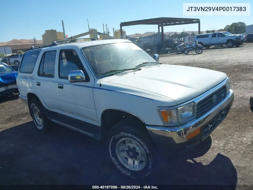 1993 Toyota 4Runner Vn29 Sr5 VIN: JT3VN29V4P0017383 Lot: 40197056