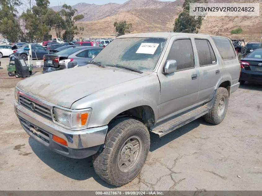 1994 Toyota 4Runner Vn29 Sr5 VIN: JT3VN29V2R0024822 Lot: 40278678