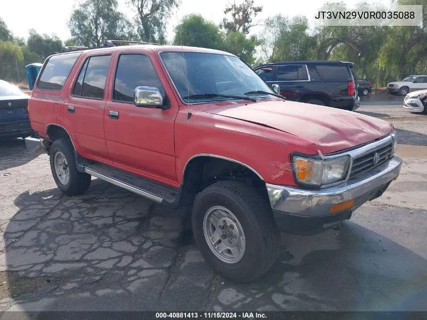 1994 Toyota 4Runner Vn29 Sr5 VIN: JT3VN29V0R0035088 Lot: 40881413