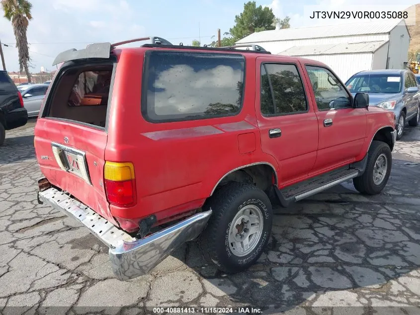 1994 Toyota 4Runner Vn29 Sr5 VIN: JT3VN29V0R0035088 Lot: 40881413