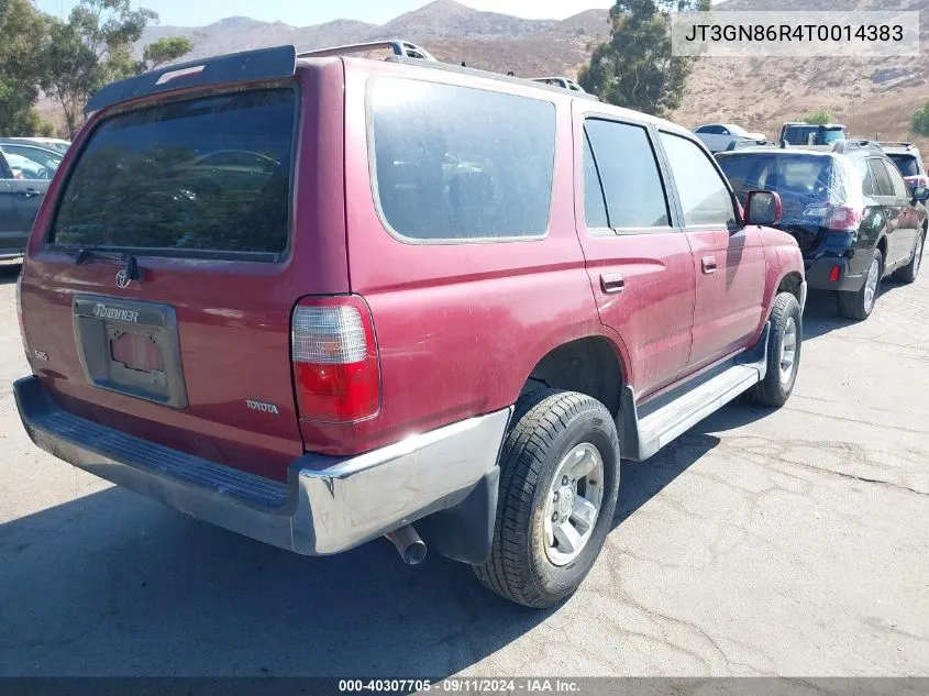 1996 Toyota 4Runner Sr5 VIN: JT3GN86R4T0014383 Lot: 40307705