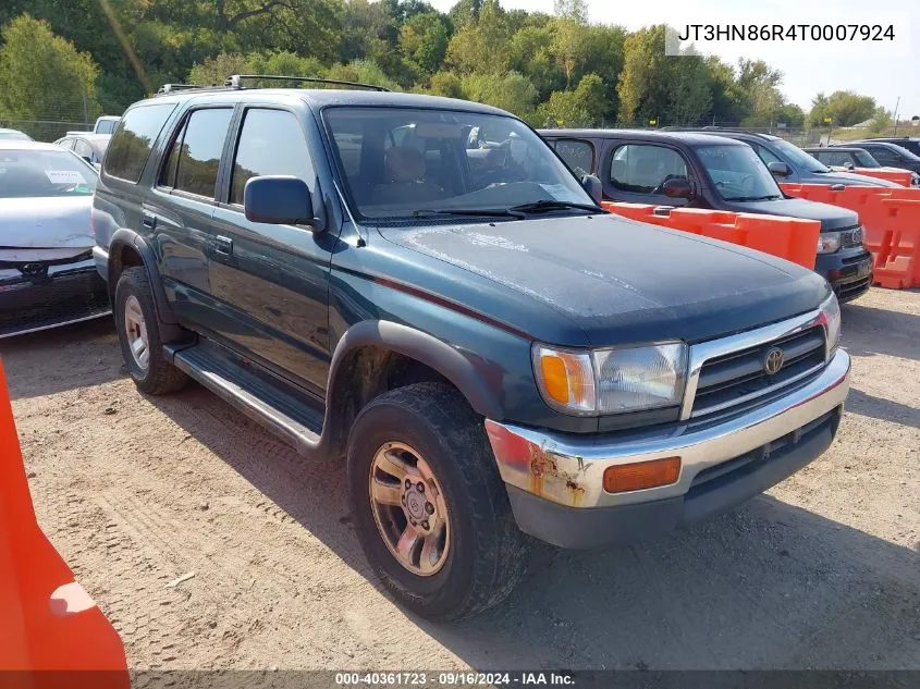 1996 Toyota 4Runner Sr5 VIN: JT3HN86R4T0007924 Lot: 40361723