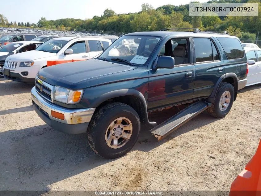 1996 Toyota 4Runner Sr5 VIN: JT3HN86R4T0007924 Lot: 40361723